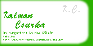 kalman csurka business card