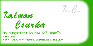 kalman csurka business card